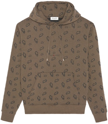 (W) サンローラン ヒョウ柄 ジャカード スウェットシャツ カーキ 662509Y36GI1365 Order (W) サンローラン ヒョウ柄 ジャカード スウェットシャツ カーキ 662509Y36GI1365