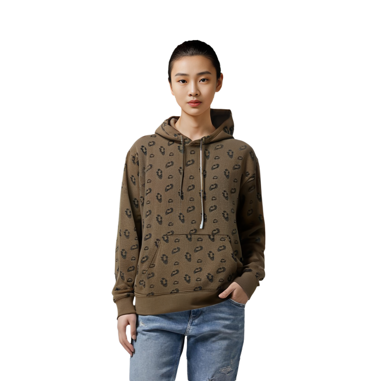 Purchase (W) サンローラン ヒョウ柄 ジャカード スウェットシャツ カーキ 662509Y36GI1365