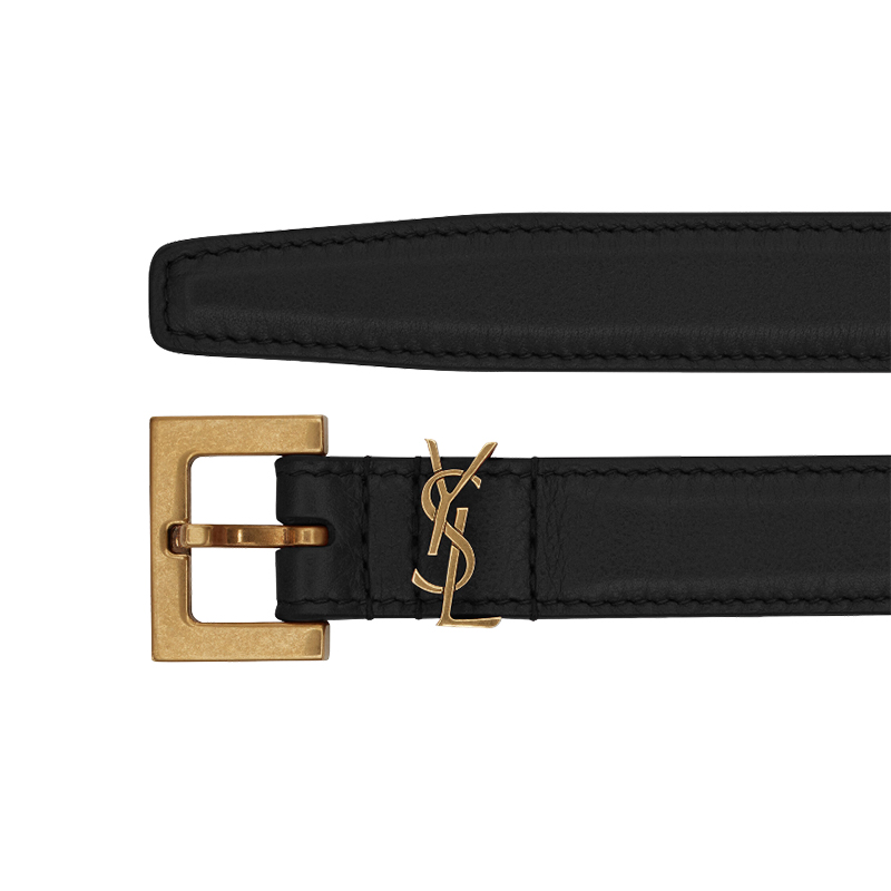 Lookbook (Women) Saint Laurent Logo Buckle Belt, 2cm Wide 554465BOO0W1000