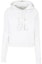 Buy (Women) SAINT LAURENT Logo Drawstring Hoodie White. 515008YB2RZ9007