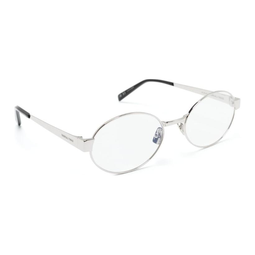 (Women) SAINT LAURENT Logo Engraved Oval Optical Glasses Women’s Silver Frame. SL692OPT 圖 4