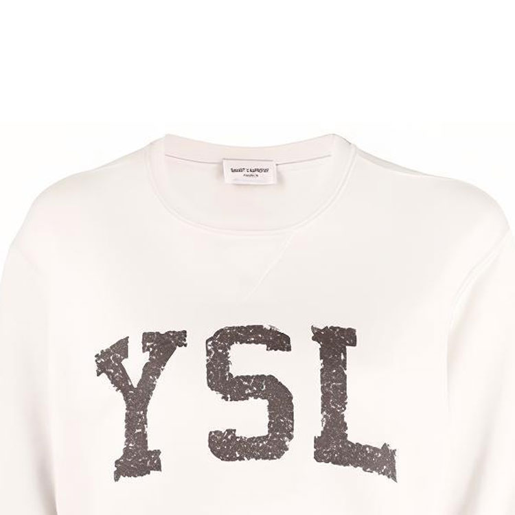 Details for (W) 聖羅蘭Logo印花圓領長袖衫 淡燕麥色 666987Y36IP9766