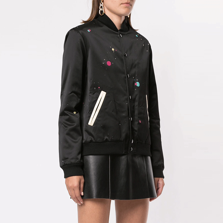 (Women) Saint Laurent Logo Print Jacket Black 587243Y359V1052 圖 4