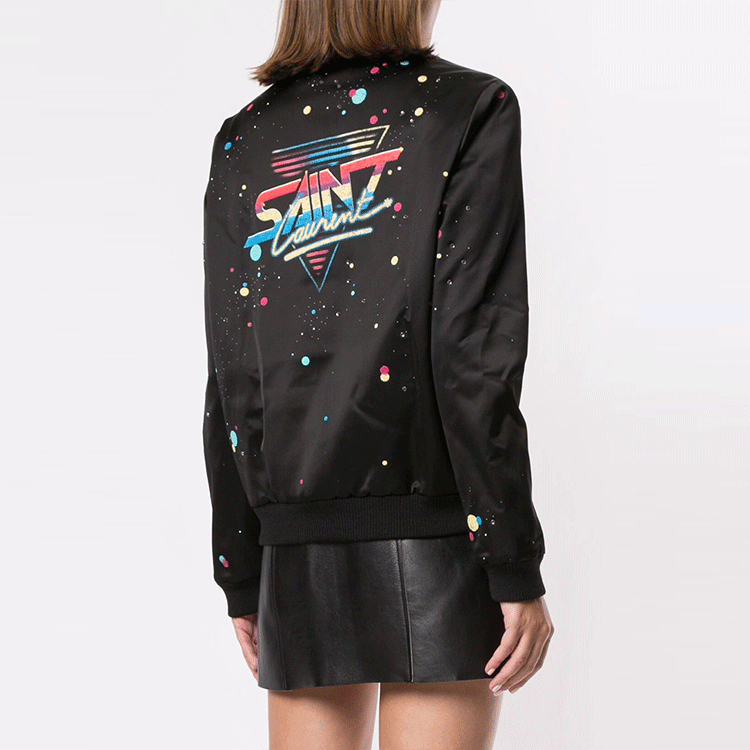 (Women) Saint Laurent Logo Print Jacket Black 587243Y359V1052 圖 5