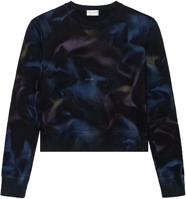 (W) SAINT LAURENT Logo印花波浪紋圓領長袖女款黑色上衣 652507Y36CZ1134 Buy (W) SAINT LAURENT Logo印花波浪紋圓領長袖女款黑色上衣 652507Y36CZ1134