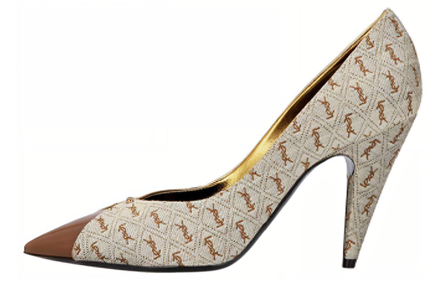 (Women) Saint Laurent Lola 'Casual Lace-up High Heels Brown' 63963414M102075