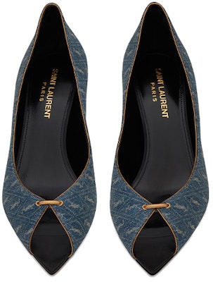 (W) Saint Laurent Lola Kasut Tumit Tinggi 'Denim Biru' 6616692WP104590 Shop (W) Saint Laurent Lola Kasut Tumit Tinggi 'Denim Biru' 6616692WP104590