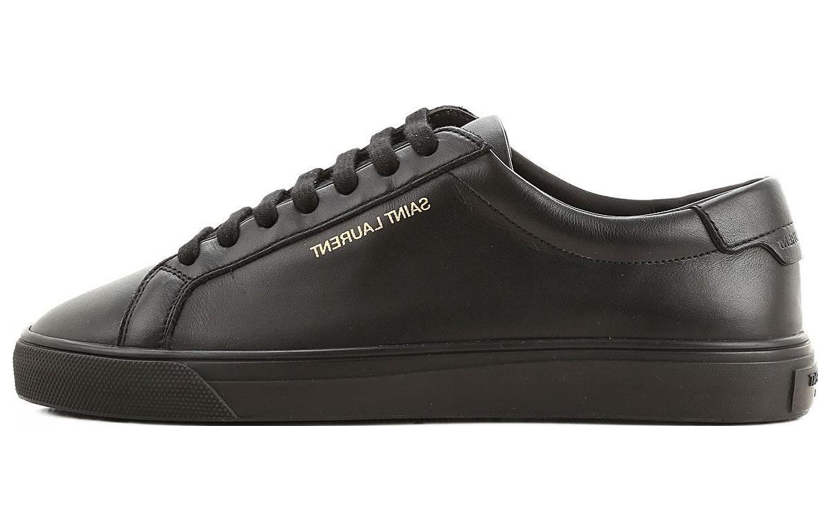 (Women) Saint Laurent Low-Top Leather Sneaker 'Black' 5882500M5001000