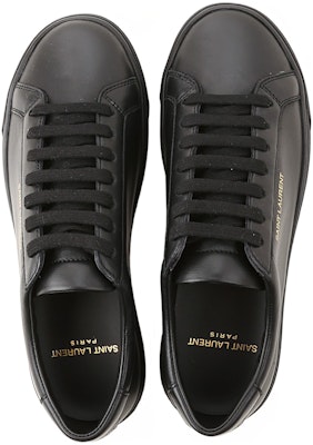 SAINT LAURENT聖羅蘭 皮革 圓頭繫帶 低筒 板鞋 女款 黑色 Lookbook SAINT LAURENT聖羅蘭 皮革 圓頭繫帶 低筒 板鞋 女款 黑色