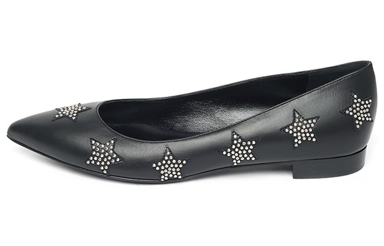 (Women) Saint Laurent Low-Top Pointed 'Black Leather' 375437CYU001000