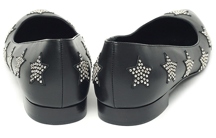 Shop 聖羅蘭皮革低幫尖頭休閒單鞋 女款 黑色