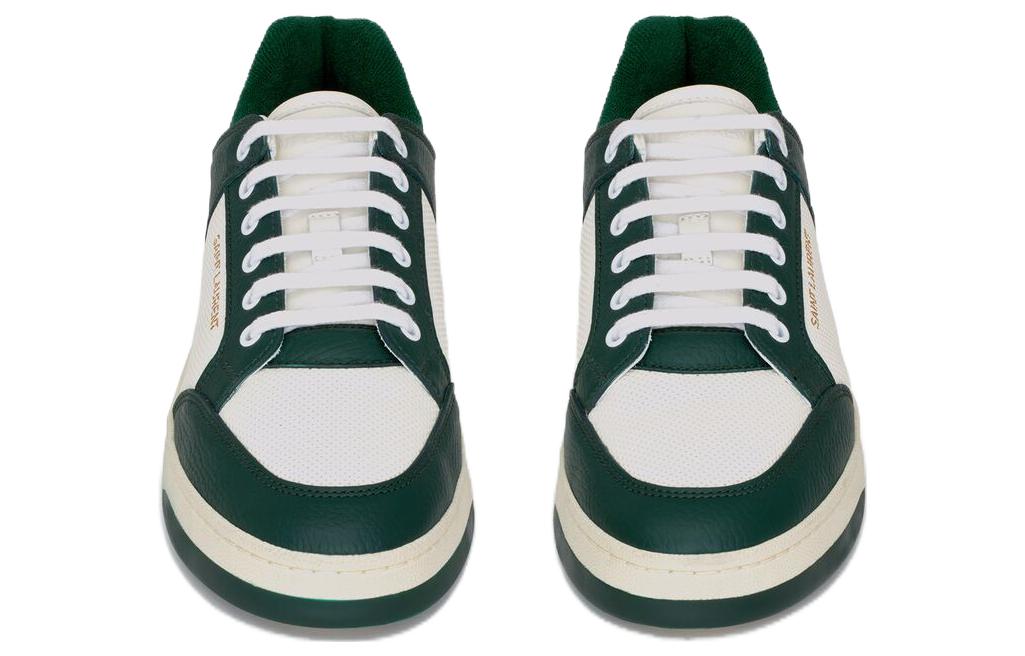 Lookbook (W) Saint Laurent Lage Sneakers ''Wit Groen'' 713602AAAWR6379