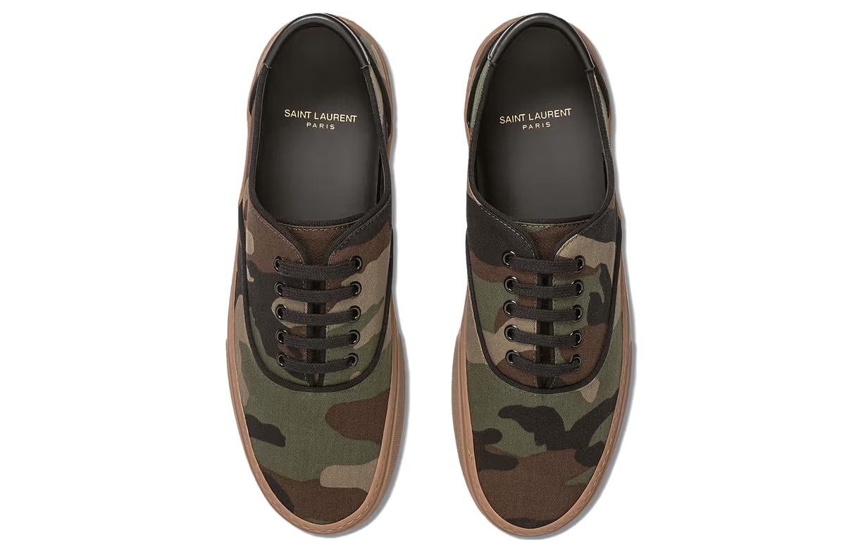 Lookbook SAINT LAURENT聖羅蘭 圓頭平底舒適 低筒 板鞋 女款 迷彩