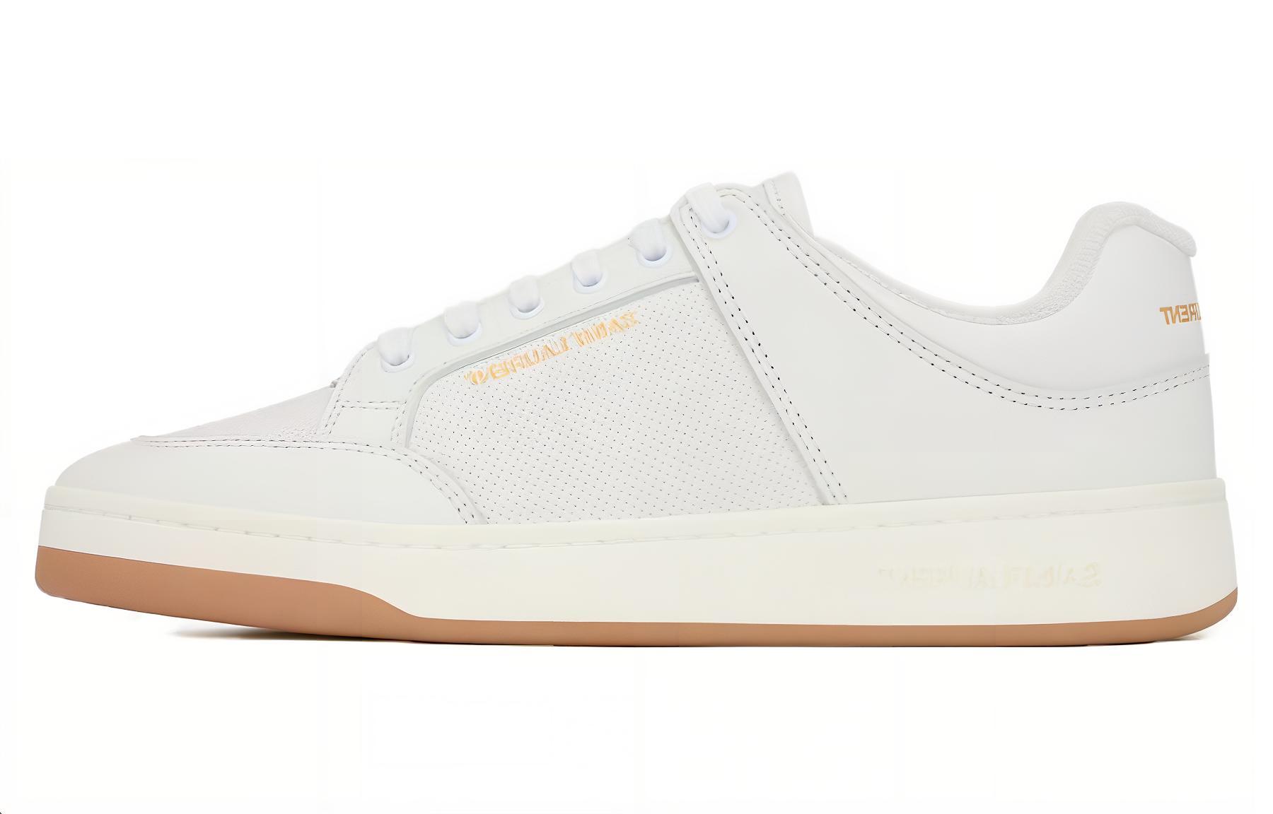 Buy SAINT LAURENT聖羅蘭 皮革 時尚百搭 低筒 板鞋 女款 白色