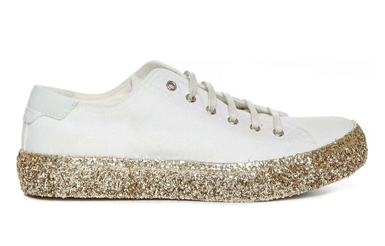 Order SAINT LAURENT聖羅蘭 棉質 圓頭繫帶 低筒 帆布鞋 女款 白色