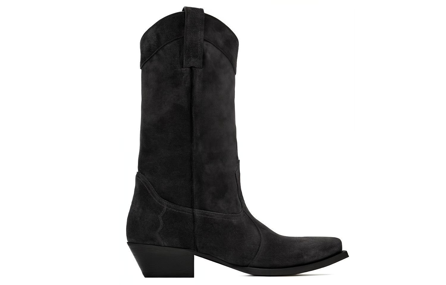 Order (W) Saint Laurent Lukas Boots 'Suede Hitam' 6301111NZ001000