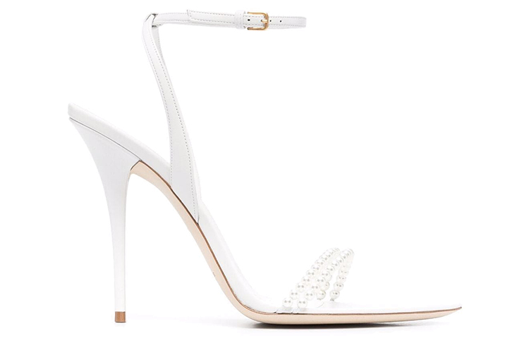 Order (Women) Saint Laurent Luna 'Faux Pearl Ankle Strap White' 6568292O5009030