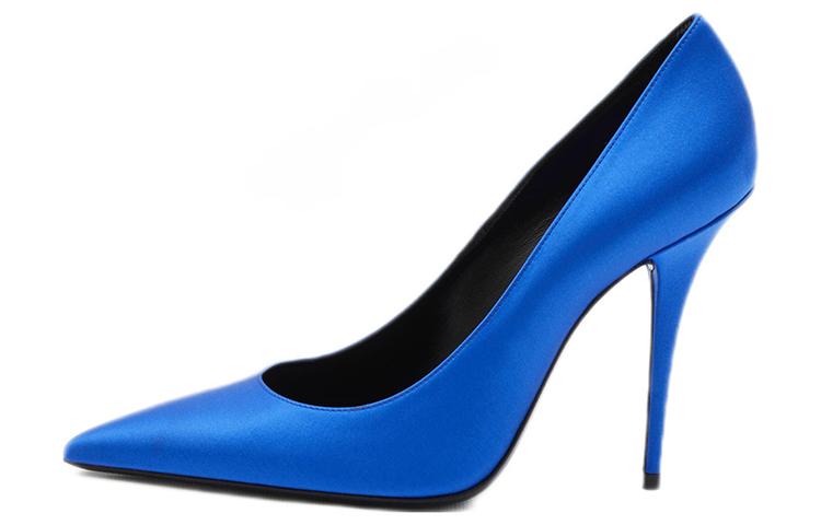 (Women) Saint Laurent Marylin Pump Electric Blue Satin 7112641UU004306