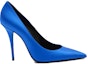 Order (W) Saint Laurent Marylin Pump Biru Elektrik Satin 7112641UU004306