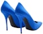 (W) Saint Laurent Marylin Pump Biru Elektrik Satin 7112641UU004306
