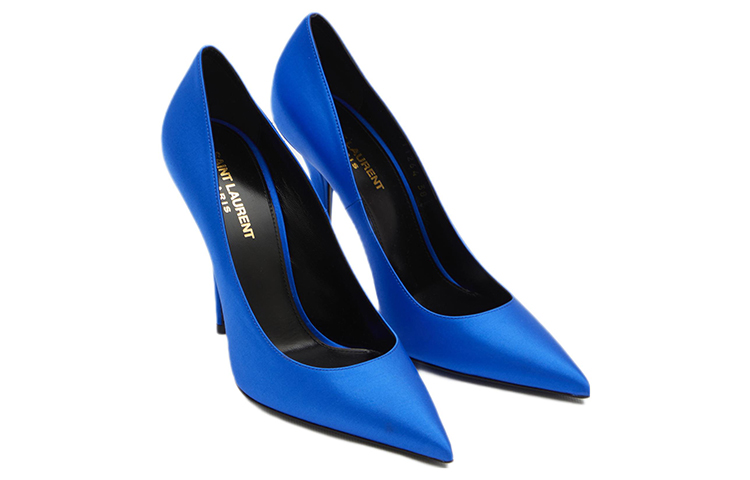 Shop (Women) Saint Laurent Marylin Pump Electric Blue Satin 7112641UU004306
