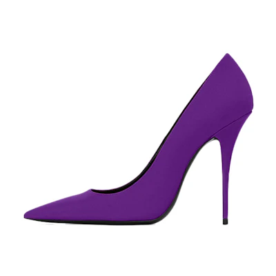 (W) Saint Laurent Marylin Pump Purple Satin