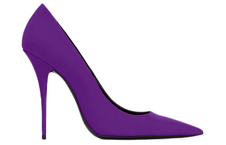 Order (W) Saint Laurent Marylin Pompa Satin Ungu 7112641UU005207