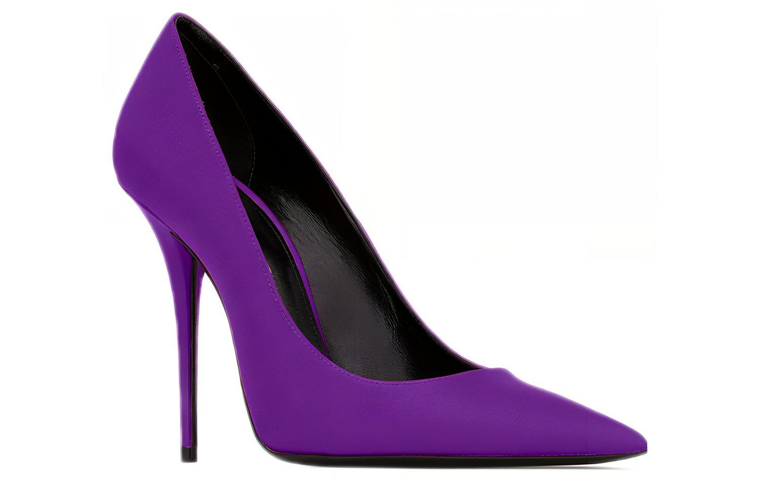 Lookbook (W) Saint Laurent Marylin Pompa Satin Ungu 7112641UU005207