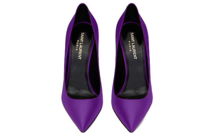 Shop (W) Saint Laurent Marylin Pompa Satin Ungu 7112641UU005207