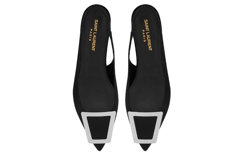 Shop (Women) Saint Laurent Maxine 'Black Slingback' 699518AAAM21000