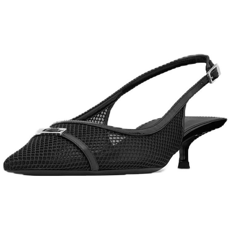 Shop (W) 생 로랑 블랙 메쉬 시크 스틸레토 하이힐 763171AACSW1000