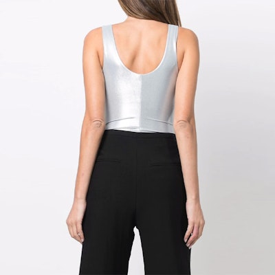 (W) Saint Laurent Mono Sin Mangas Metálico Mujer Gris FW21. 668380Y6D338106 Shop (W) Saint Laurent Mono Sin Mangas Metálico Mujer Gris FW21. 668380Y6D338106