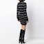 Shop (Women) SAINT LAURENT Metallic Striped Knit Long-Sleeve Dress 637737YAVD21081