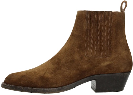(Women) Saint Laurent Mid-Heel Ankle Boot 'Brown Suede' 552699BT3002330 Buy (Women) Saint Laurent Mid-Heel Ankle Boot 'Brown Suede' 552699BT3002330