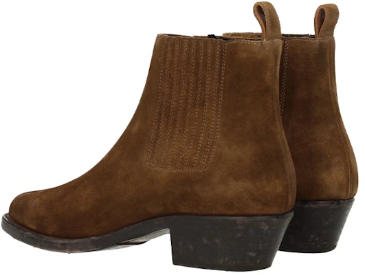 (W) Saint Laurent Sepatu Boot Hak Sedang 'Brown Suede' 552699BT3002330 Lookbook (W) Saint Laurent Sepatu Boot Hak Sedang 'Brown Suede' 552699BT3002330
