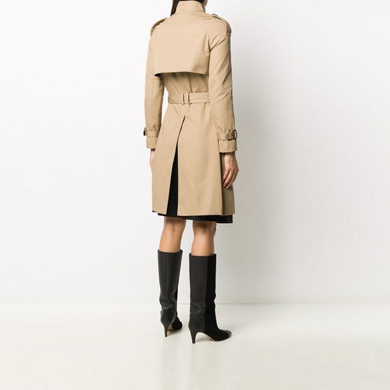 Purchase (Women) SAINT LAURENT Mid-Length Cotton Trench Coat Beige 630890Y039W9772