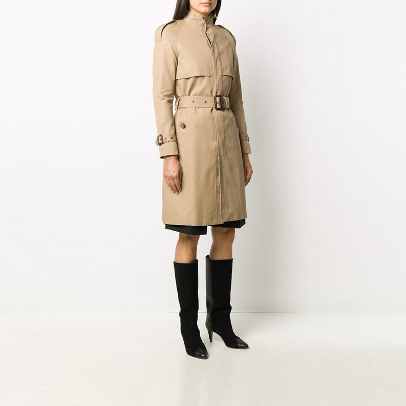 Details for (Women) SAINT LAURENT Mid-Length Cotton Trench Coat Beige 630890Y039W9772