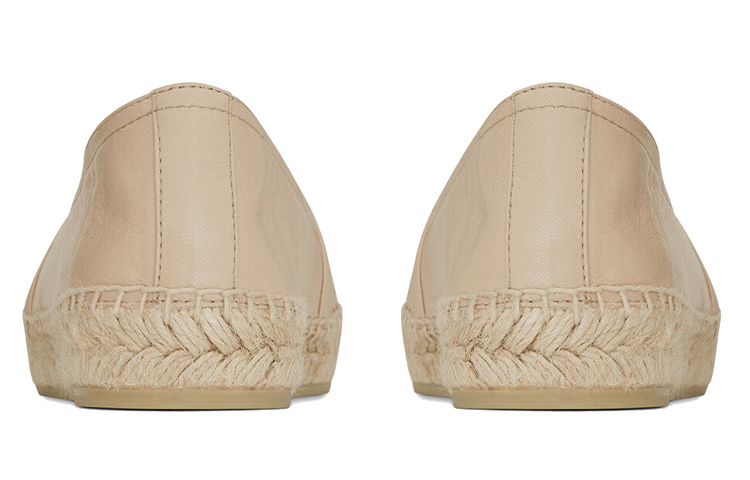 Shop (W) Saint Laurent Monogram 'Beige Woven Flat' Coklat Beige 458573B34009908