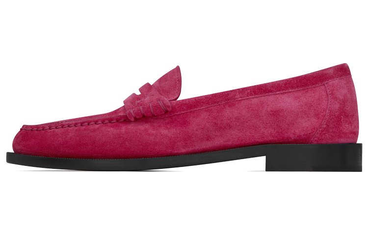 (Women) Saint Laurent Monogram 'Purple Red Loafer' 6490122OY005540