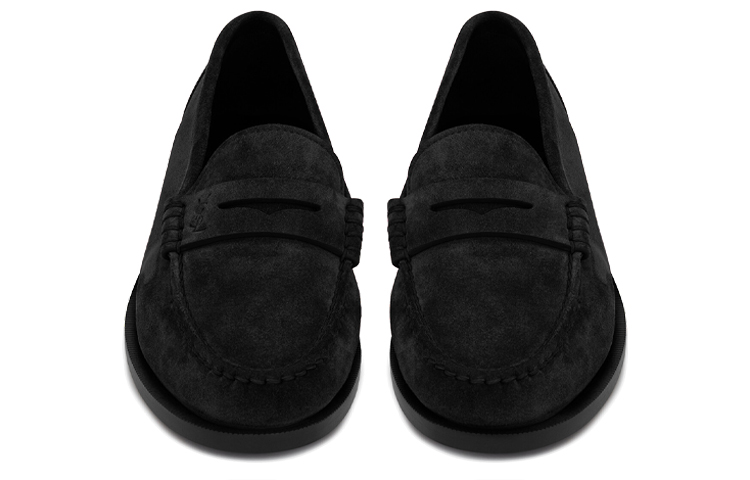 Shop (W) 圣罗兰黑色字母标乐福鞋 6490122OY001000