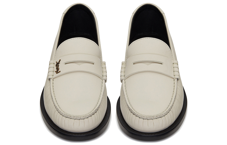 Lookbook (W) Saint Laurent Loafer Monogram 'Putih Mutiara' 6338091ZJTT1906