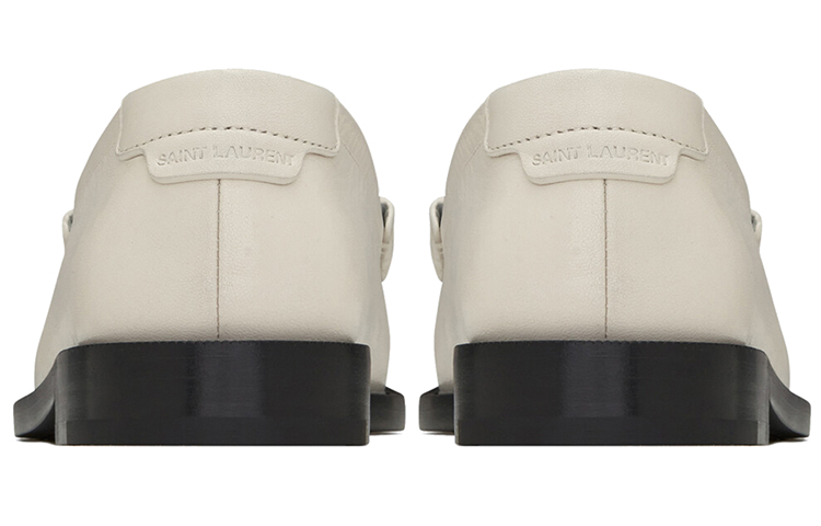 Shop (W) Saint Laurent Loafer Monogram 'Putih Mutiara' 6338091ZJTT1906