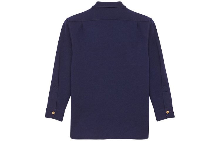 Lookbook (W) 聖羅蘭羊毛刺繡字母海軍藍針織上衣 623611Y7A094140