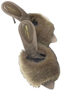 (W) Saint Laurent Tumit Tinggi Mule 'Café Grey' 755097AACGF1945 Buy (W) Saint Laurent Tumit Tinggi Mule 'Café Grey' 755097AACGF1945