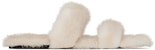 (W) Saint Laurent Mule Slide 'Bulu Cerpelai Beige Cecah' 649419E06009700