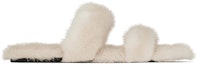 Order (W) Saint Laurent Mule Slide 'Bulu Cerpelai Beige Cecah' 649419E06009700