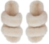 Shop (W) Saint Laurent Mule Slide 'Bulu Cerpelai Beige Cecah' 649419E06009700