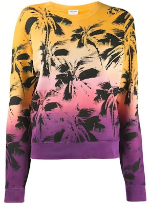 (Women) SAINT LAURENT Multicolor Palm Print Hoodie 601516YBNX27269 Buy (Women) SAINT LAURENT Multicolor Palm Print Hoodie 601516YBNX27269
