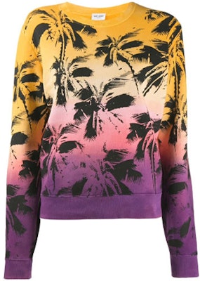 (Women) SAINT LAURENT Multicolor Palm Print Hoodie 601516YBNX27269 Order (Women) SAINT LAURENT Multicolor Palm Print Hoodie 601516YBNX27269