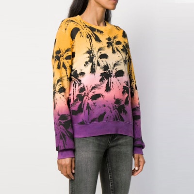 (Women) SAINT LAURENT Multicolor Palm Print Hoodie 601516YBNX27269 Lookbook (Women) SAINT LAURENT Multicolor Palm Print Hoodie 601516YBNX27269